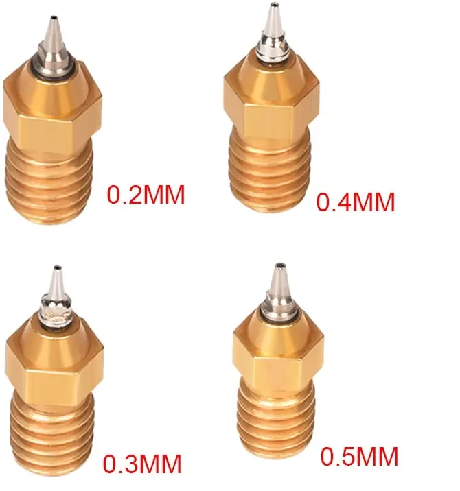 different sizes of airbrush nozzles